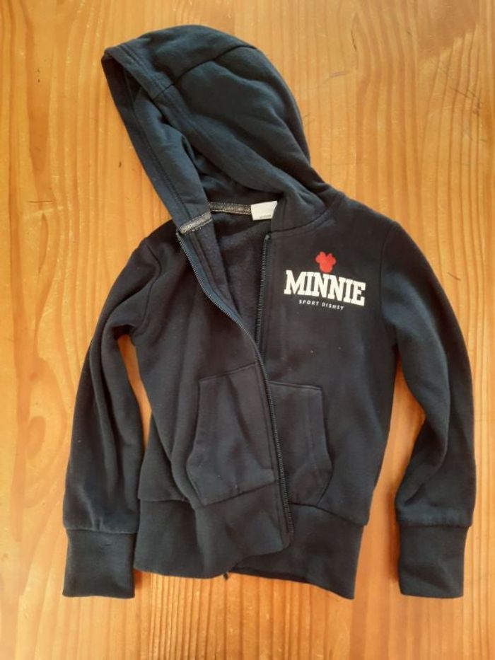 Sweat zippé Minnie bleu