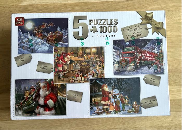 Lot de 5 puzzle Noël 1000 pièces + 5 posters - photo numéro 3