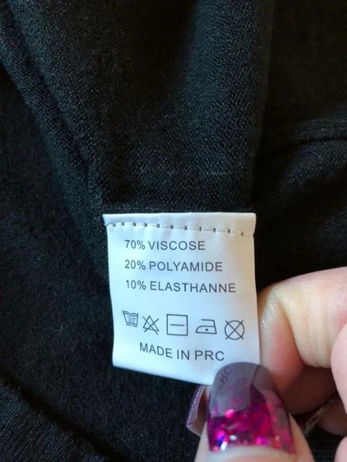 Pull noir neuf avec strass taille unique - photo numéro 14