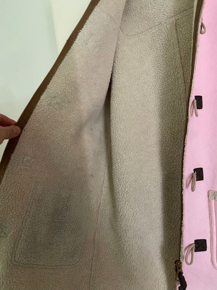 Manteau Duffle-Coat Rose Poivre Blanc – Taille 14 ans - photo numéro 7