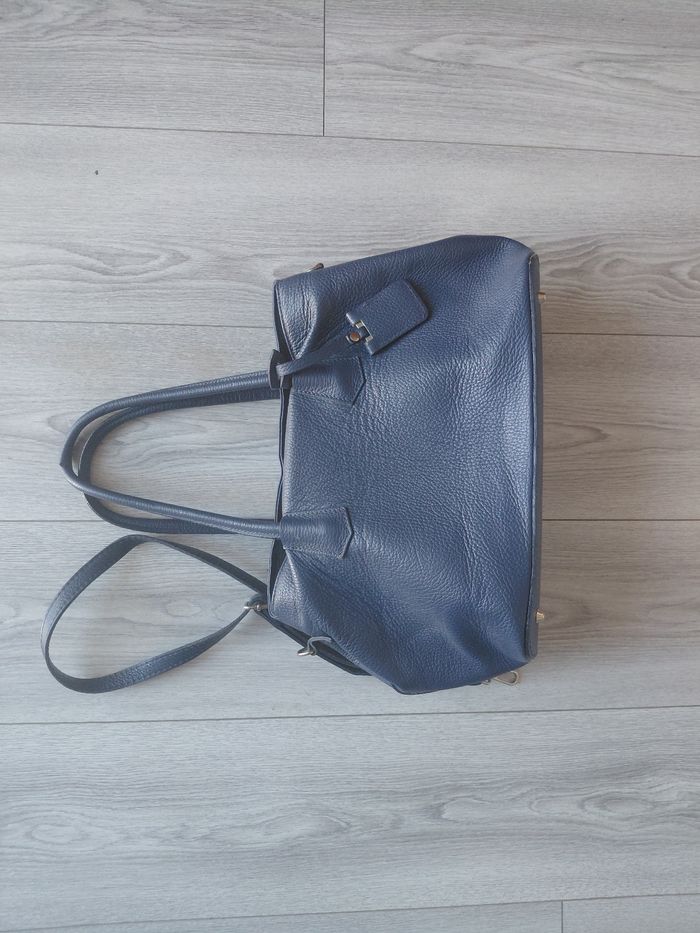 Sac en cuir bleu - photo numéro 2