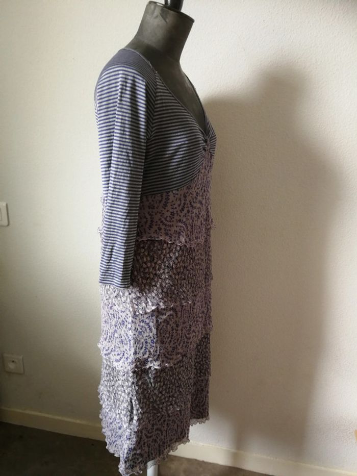 Robe chic One Step volants soie vintage L 40 - photo numéro 4