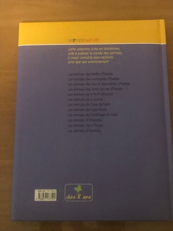 Les animaux des montagnes d’Europe Monde Nature 8 ans NEUF - photo numéro 3