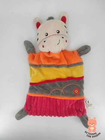 Doudou Plat zèbre Nicotoy