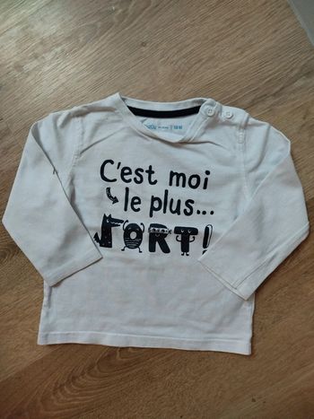 Tee shirt à manches longues garçon 18 mois