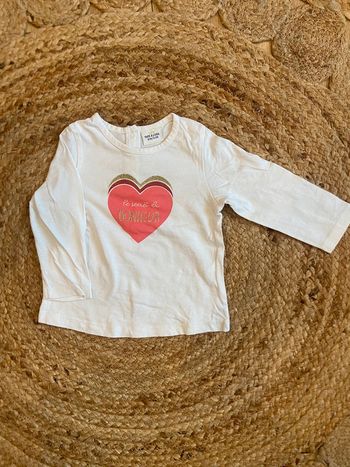 Tee-shirts manches longues fille 12 mois tape à l’œil