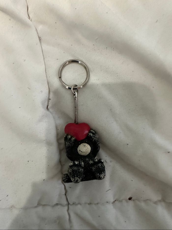 Porte clefs vintage nicci Nikki chat cœur