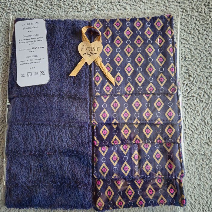 10 lingettes lavables 12x12 cm