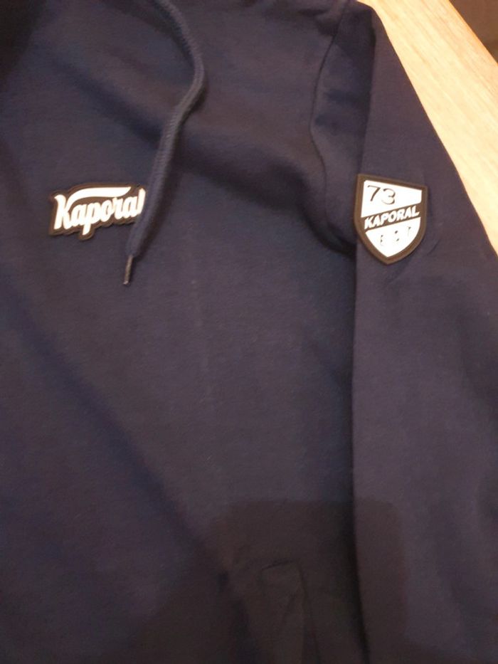 Magnifique gilet à Capuche type haut de jogging beu marine kaporal taille XL - photo numéro 6