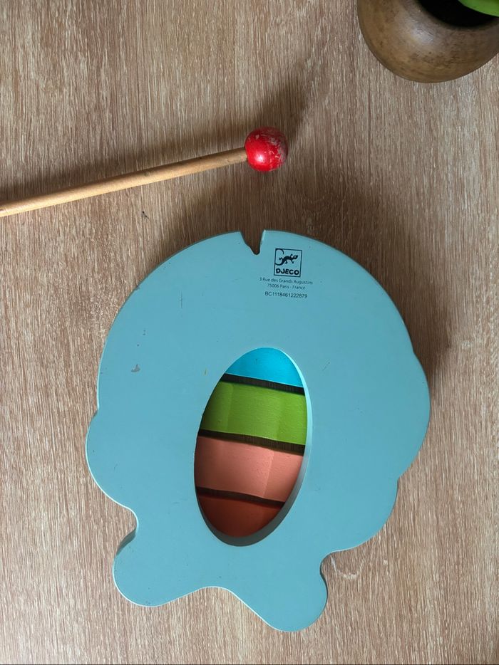 Xylophone en bois forme poisson djeco - photo numéro 3
