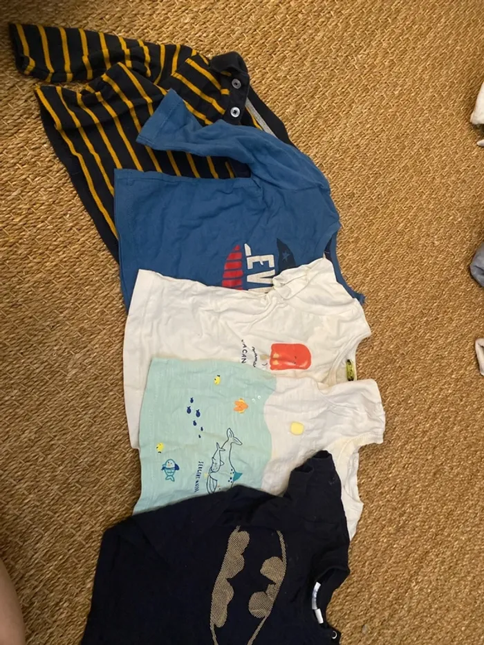 Lot tee shirt 12 mois