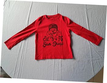 T-shirt à manches longues football américain bordeaux 3 ans