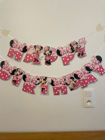 Bannière Happy Birthday Minnie 
