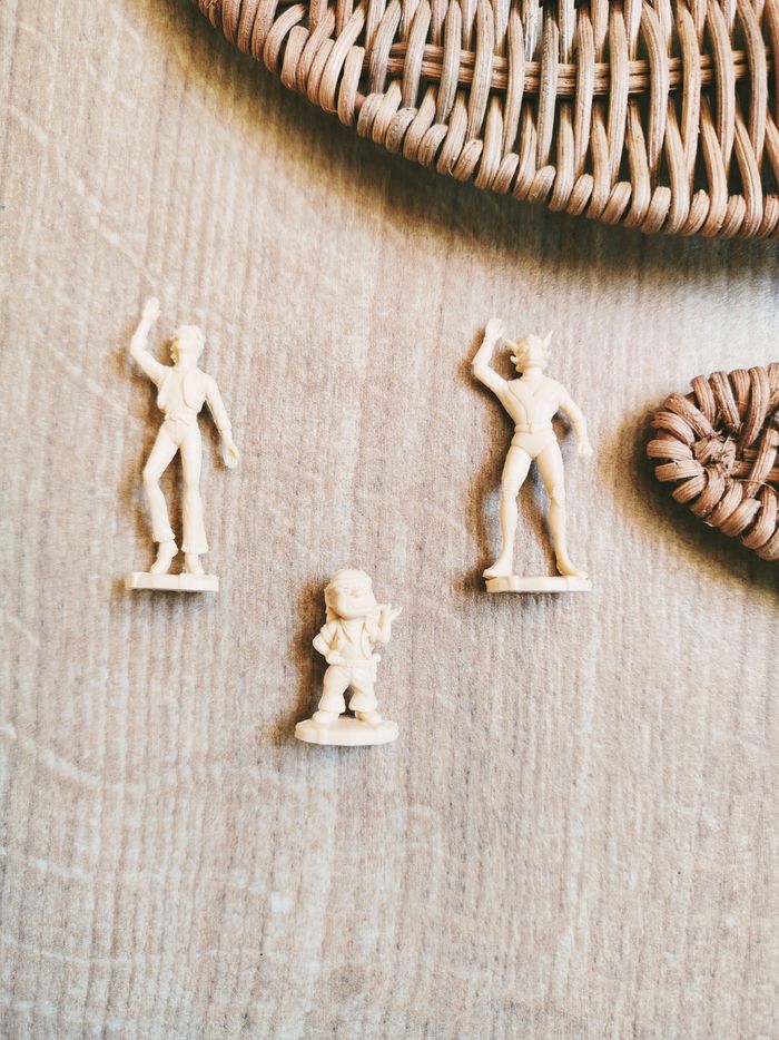 🔥Lot de 3 minis figurines pvc Goldorak - Actarus et Rigel année 1970 vintage marque Atlantic