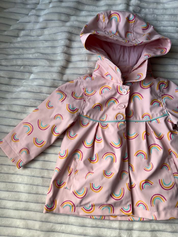 Manteau imperméable rose à arcs-en-ciel Orchestra – Taille 9 mois - photo numéro 5