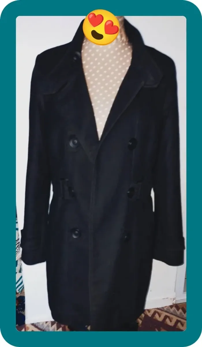 Manteau noir Femme, laine, taille 36-38, Patrice Breal - photo numéro 9