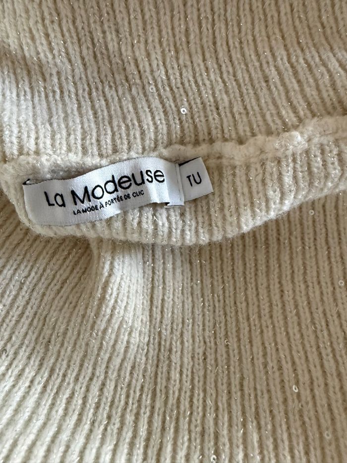 Robe longue / Épaule dénudée / Crème - photo numéro 3