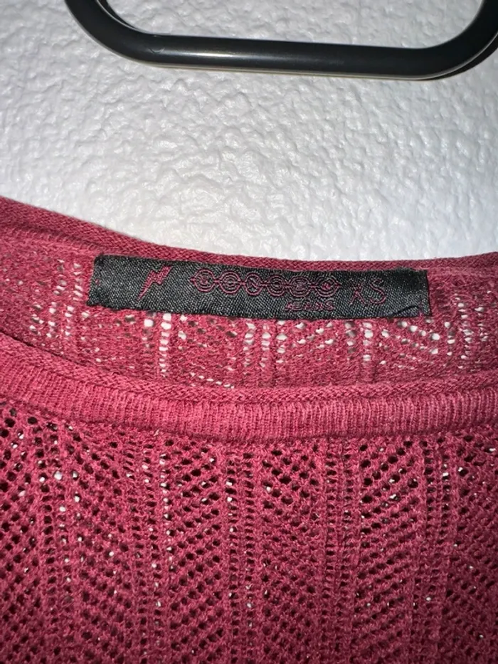Pull fin bordeaux manches longues - photo numéro 5