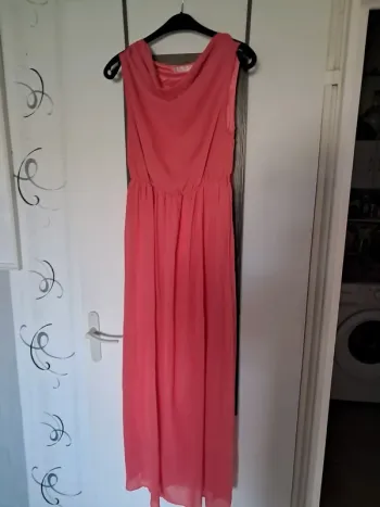 Robe longue saumon