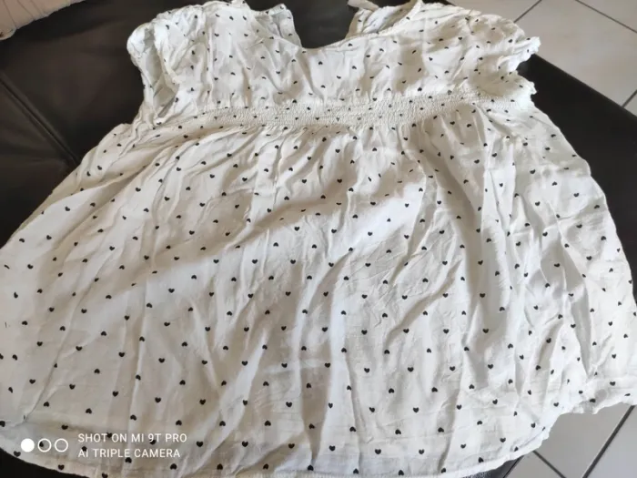 Blouse 9 10 ans coeur