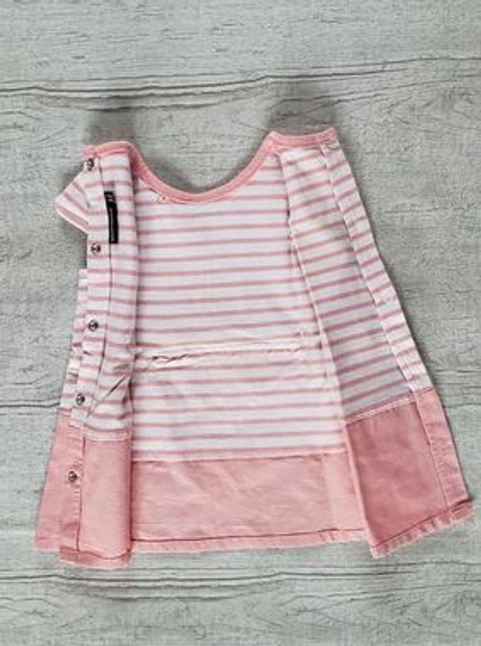 Robe Sergent major 6 mois blanche et rose - photo numéro 3