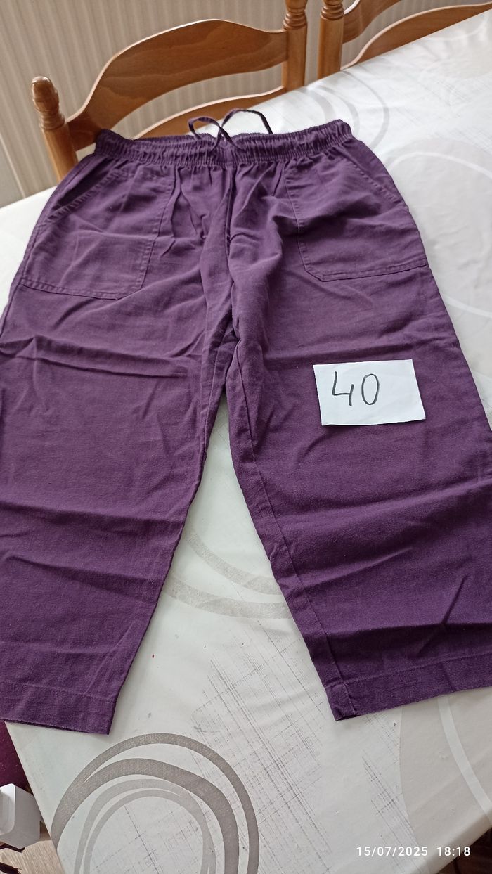 Pantacourt violet 40 Tissaia