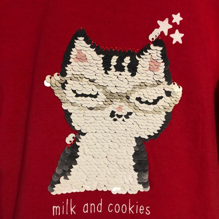 Joli t-shirt tunique chat sequins 12 mois Tape à l’œil - photo numéro 3