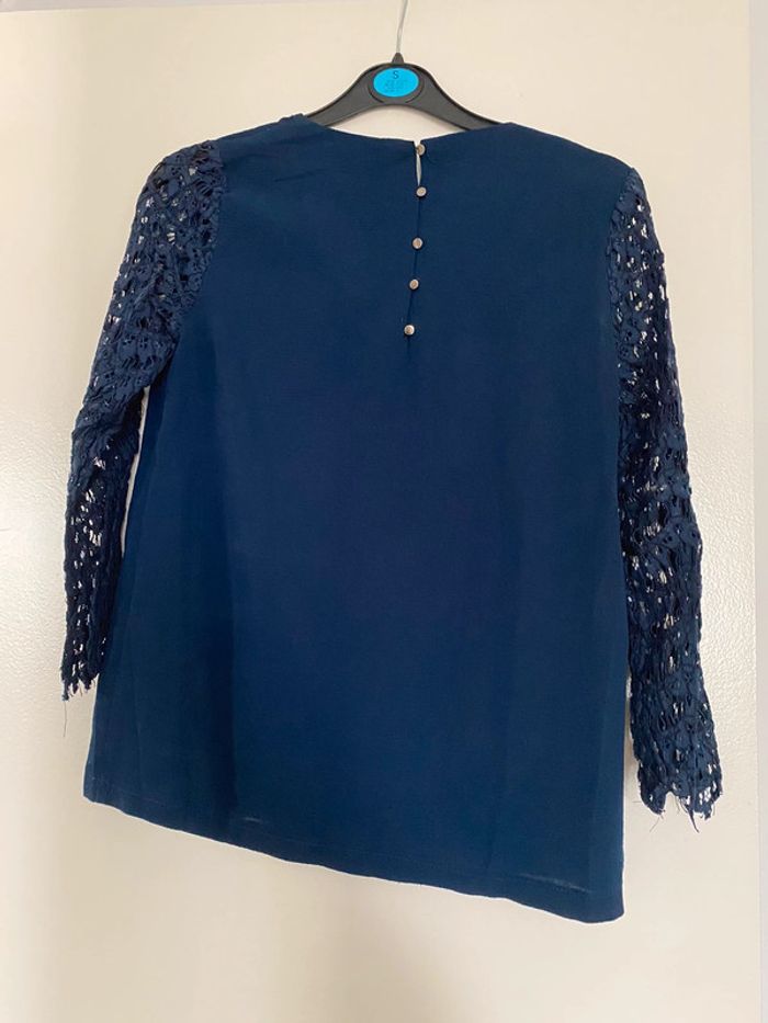 Blouse dentelle bleu - photo numéro 4