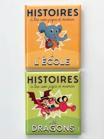 Lot de 2 livres 📚 Histoires à lire avec papa et maman - Les dragons et A l'école