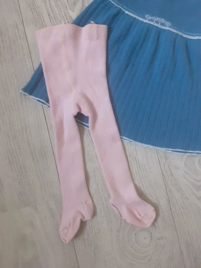 Ensemble robe bleue et collants roses 3 mois - photo numéro 7