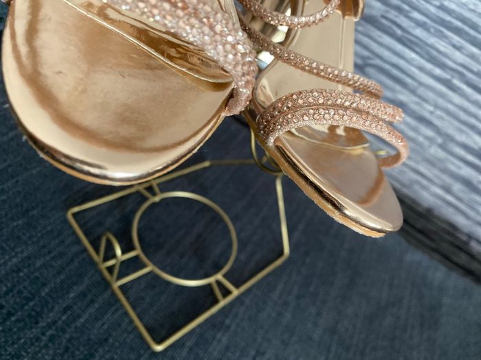 Chaussures nu pieds à lanières or rose 36 Adluum - photo numéro 3