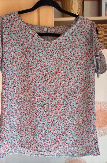 Blouse fluide motif fleurs