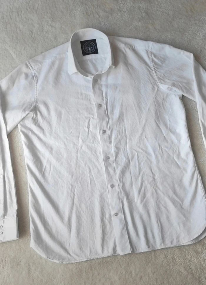 Chemise blanche manches longues Sir Gentleman Driver 42 100% coton - photo numéro 2