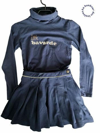 10 ans ensemble Teeshirt col roulé tape a l oeil et jupe Okaïdi