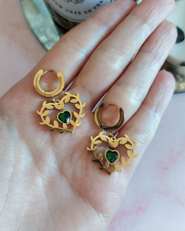 Boucles coeurs sophistiqués