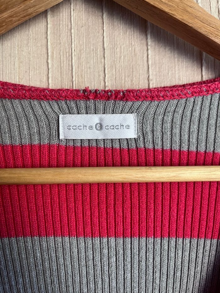 Gilet rose et gris taille 40 - photo numéro 3