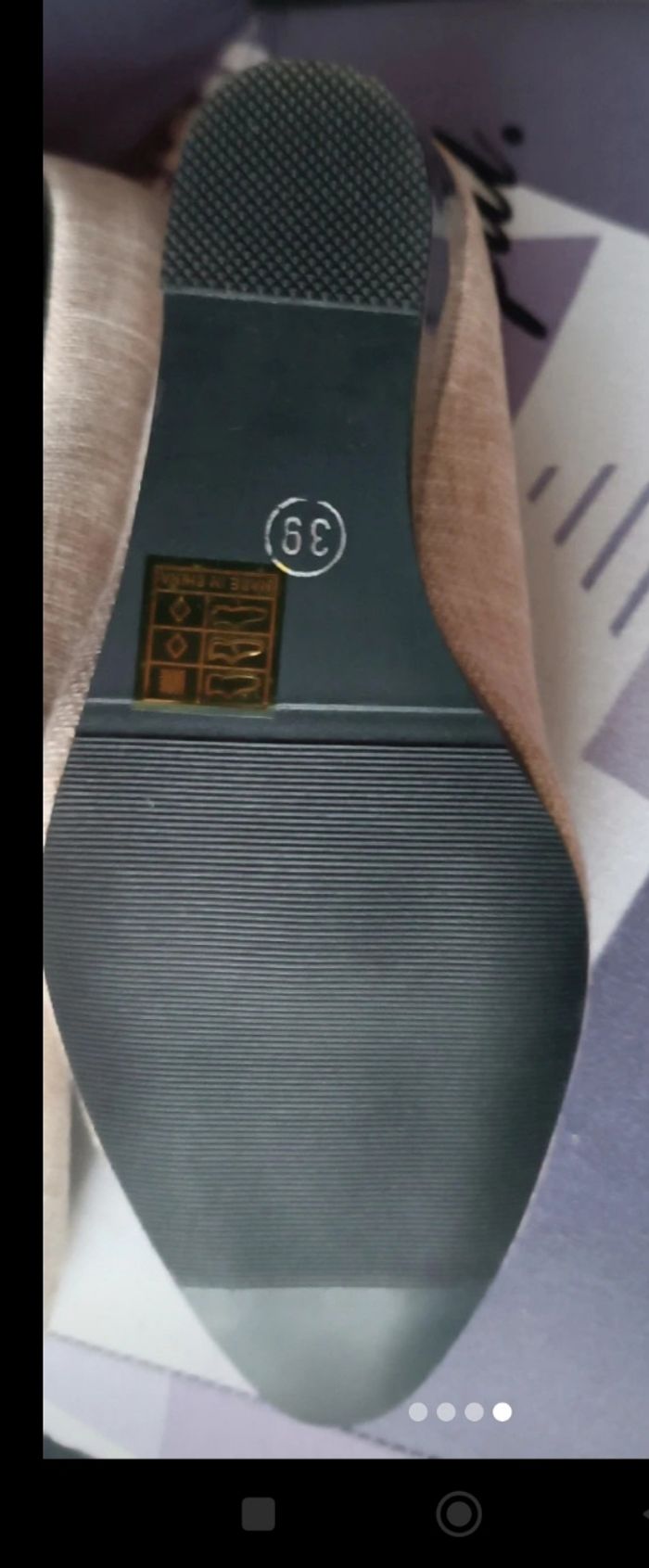 Chaussures femme talon compensé crème - photo numéro 2