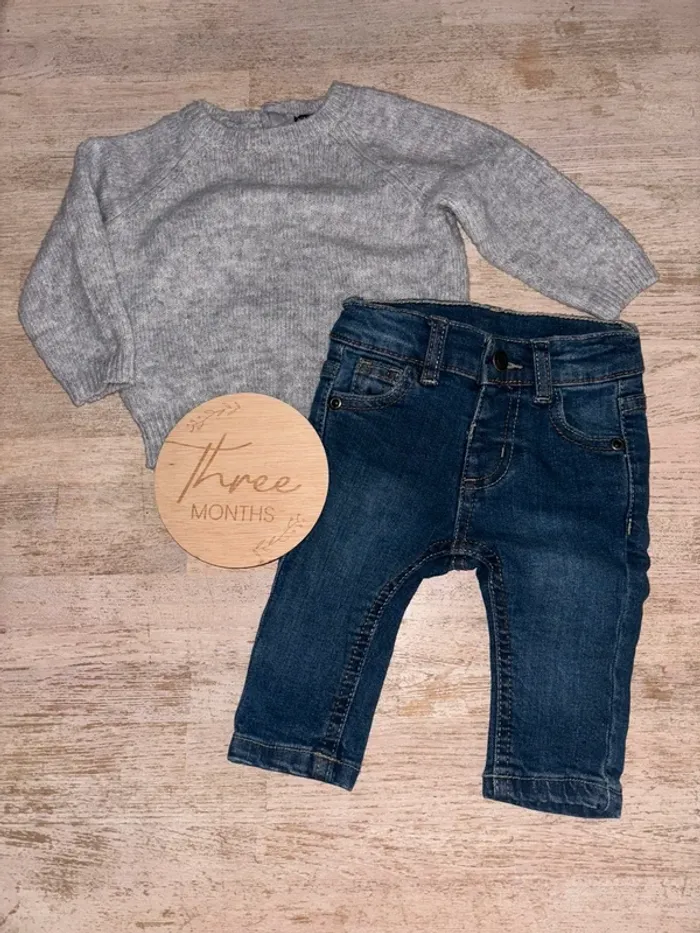 Ensemble pull et jean 3mois