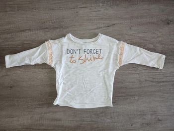 T shirt 2 ans orchestra crème " Don't forget to shine "