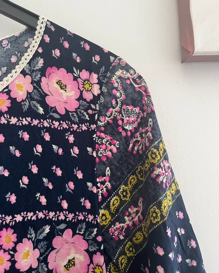 Robe légère manches courtes multicolore T40/42 très bon état - photo numéro 3