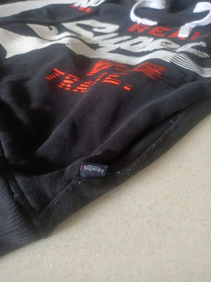 Sweat à capuche Superdry noir taille M - photo numéro 4