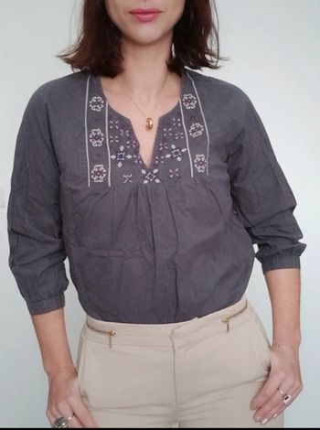 Blouse casual manches trois quarts taille 36