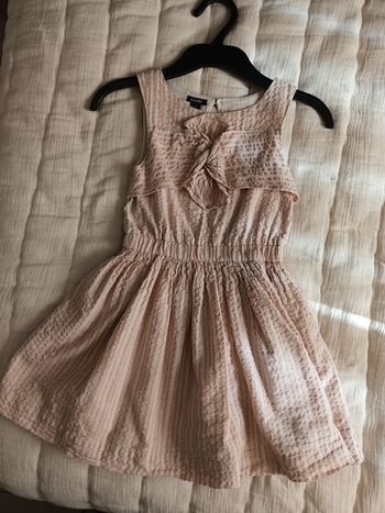 Jolie robe à rayures rose & blanche 4 ans
