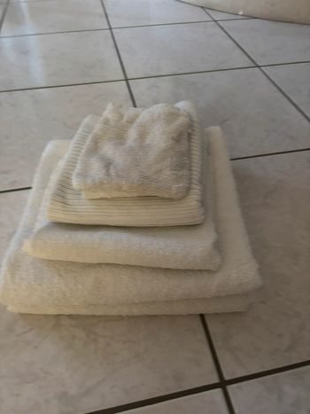 Lot parure de bain (2disponibles) plus cadeau lot torchons