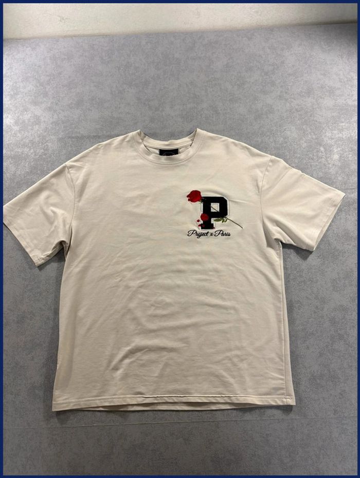 T-shirt Project X Paris Beige florale Taille S