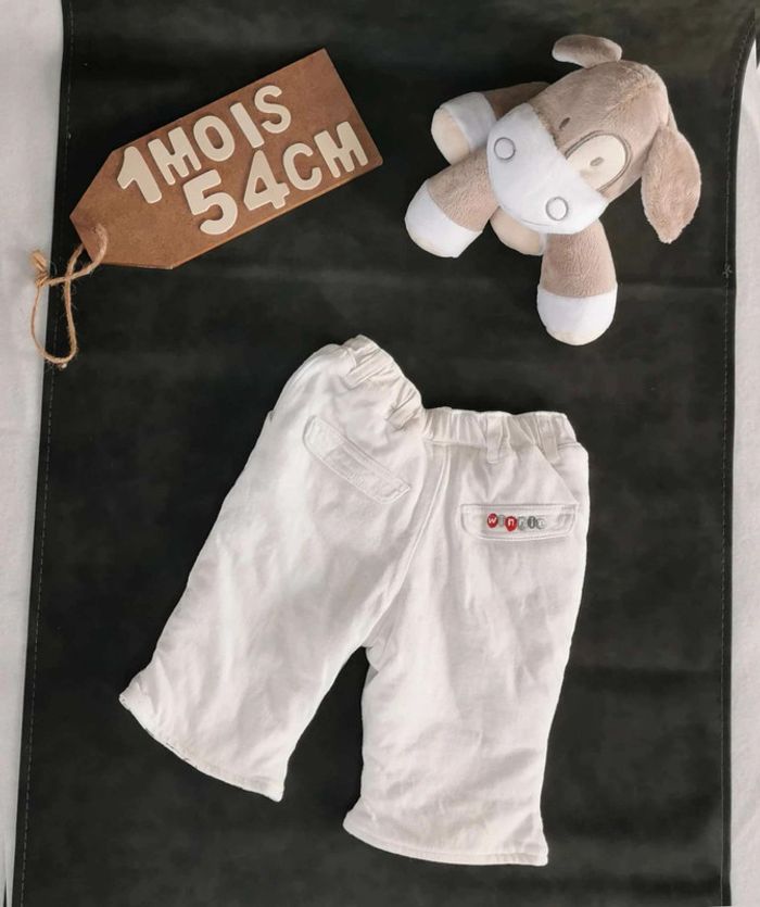 Ensemble Disney  👣 mixte  veste à  capuche rouge et pantalon chaud blanc,  1 mois/54cm - photo numéro 5