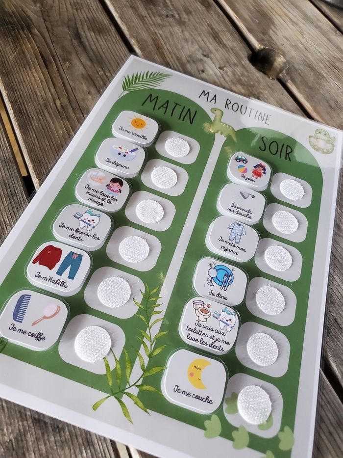 Tableau routine du matin et du soir - photo numéro 2