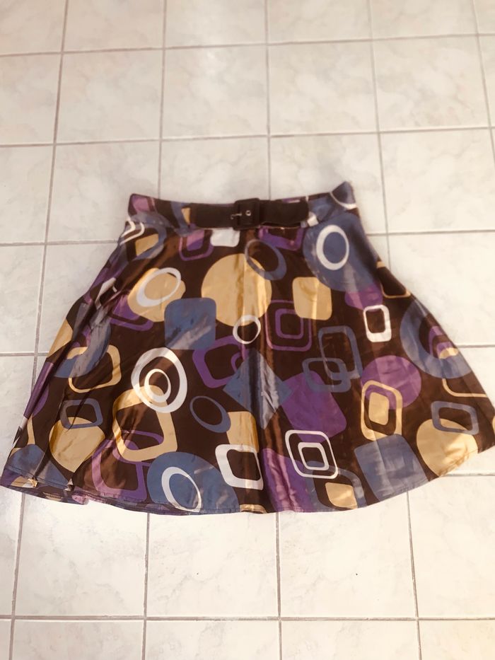 Jupe satin motif pop - photo numéro 5