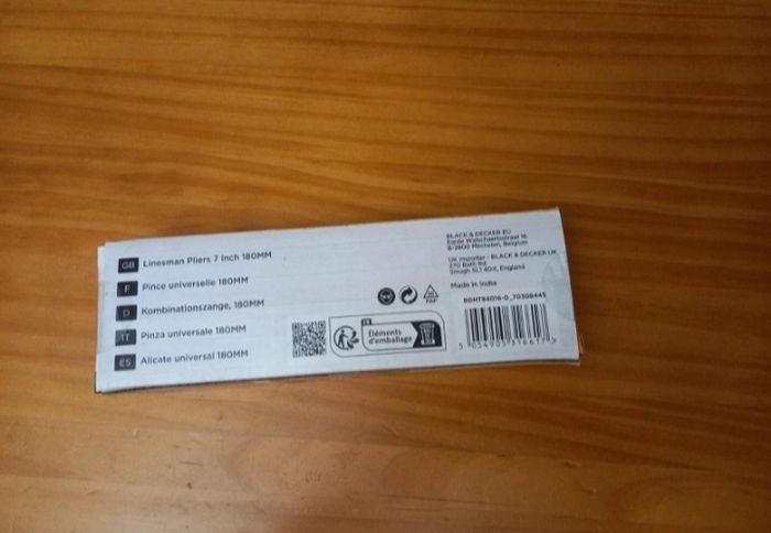 Pince universelle 180mm Black & Decker neuve (n°1) - photo numéro 2