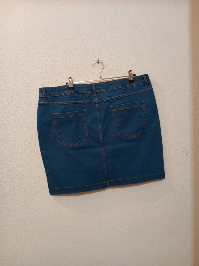 Jupe en jean bleu neuf " tissaia " taille 48 - photo numéro 4